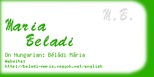 maria beladi business card
