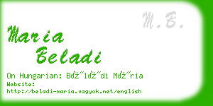 maria beladi business card